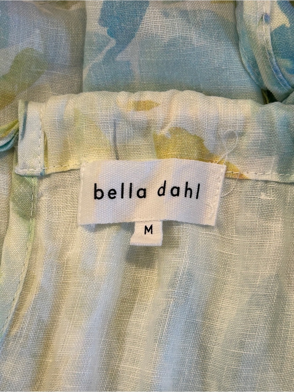 Bella Dahl EUC SZ M Linen Pastel Blue & Green Halter Maxi Dress SO FLATTERING ๐ - Picture 4 of 7